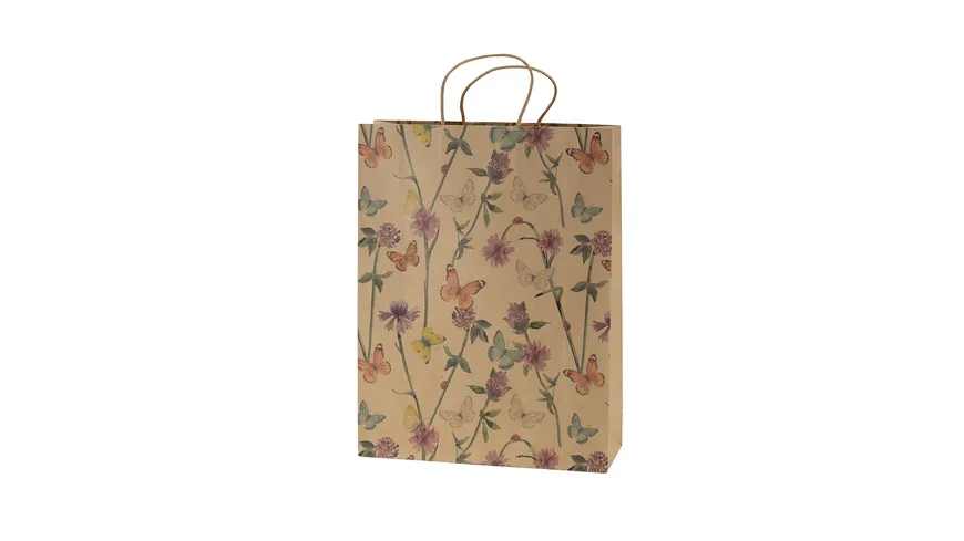 Rössler Geschenktasche Aquarell-Wiese Kraft gross