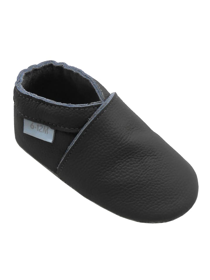 Yalion Baby Leder-Krabbelschuhe in Grau günstig kaufen