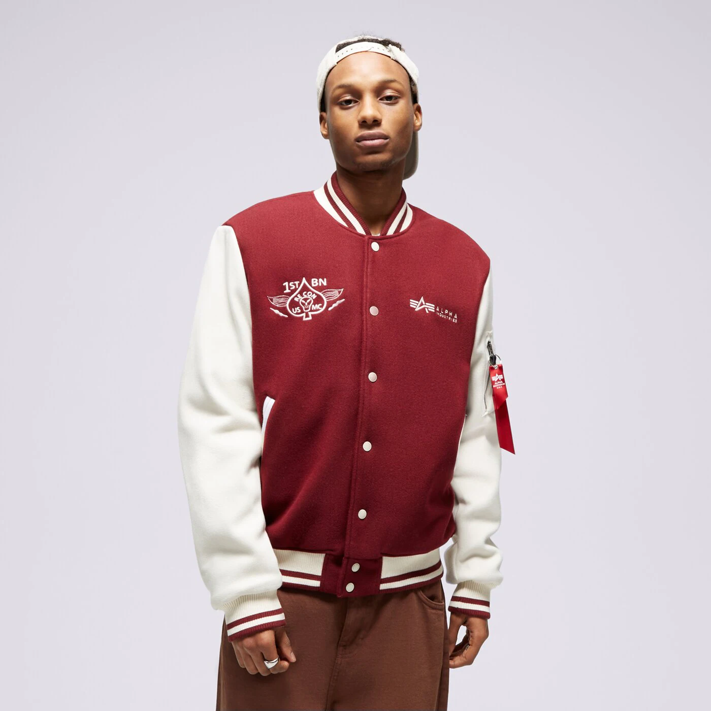 ALPHA INDUSTRIES JACKE VARSITY AIR FORCE Dunkelrot