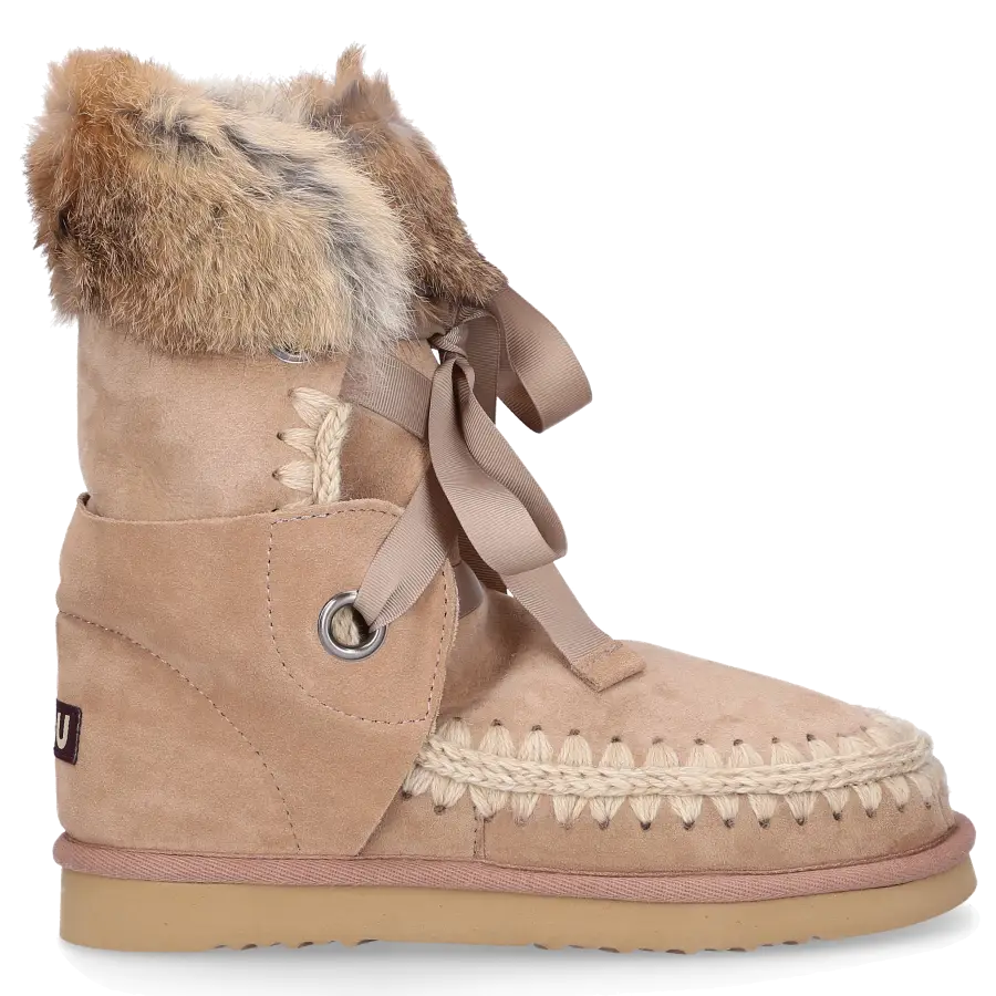 MOU - Snowboots LACE gefüttert - beige