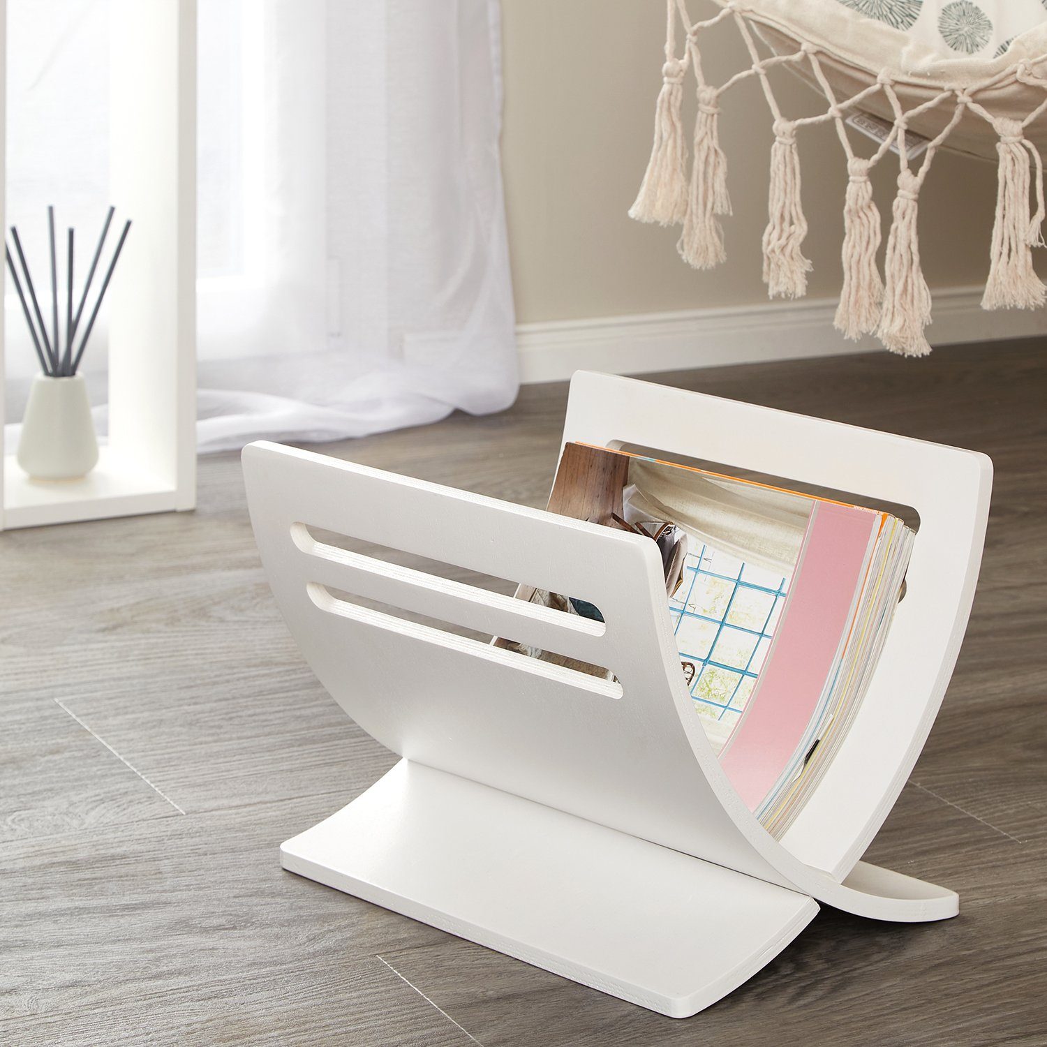 Homestyle4u Zeitungsständer Magazinhalter Holz Zeitschriftenhalter Magazinständer