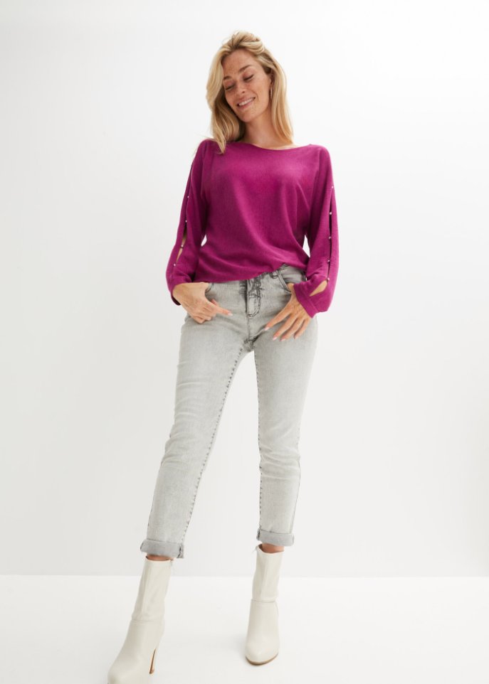 Pullover mit Perlen