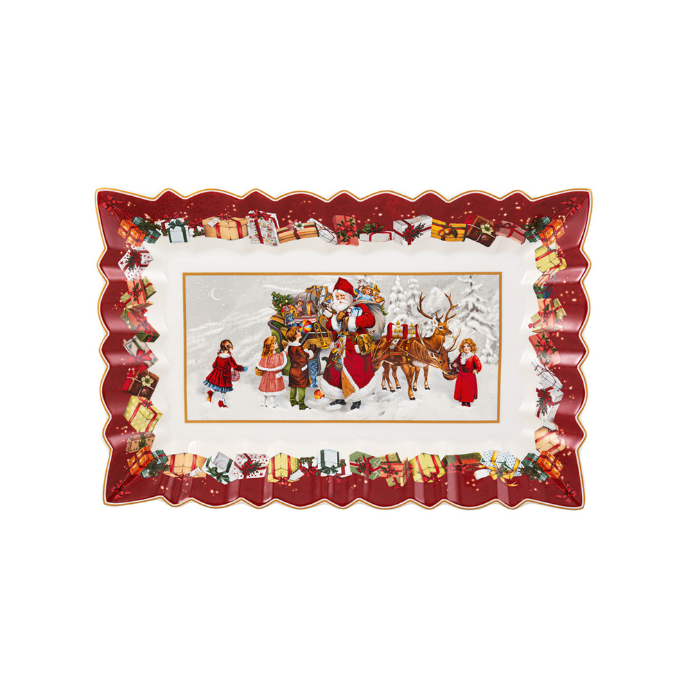 Villeroy & Boch Plat à gâteau rct., Père Noël et enfants Toy's Fantasy Plat à  tarte