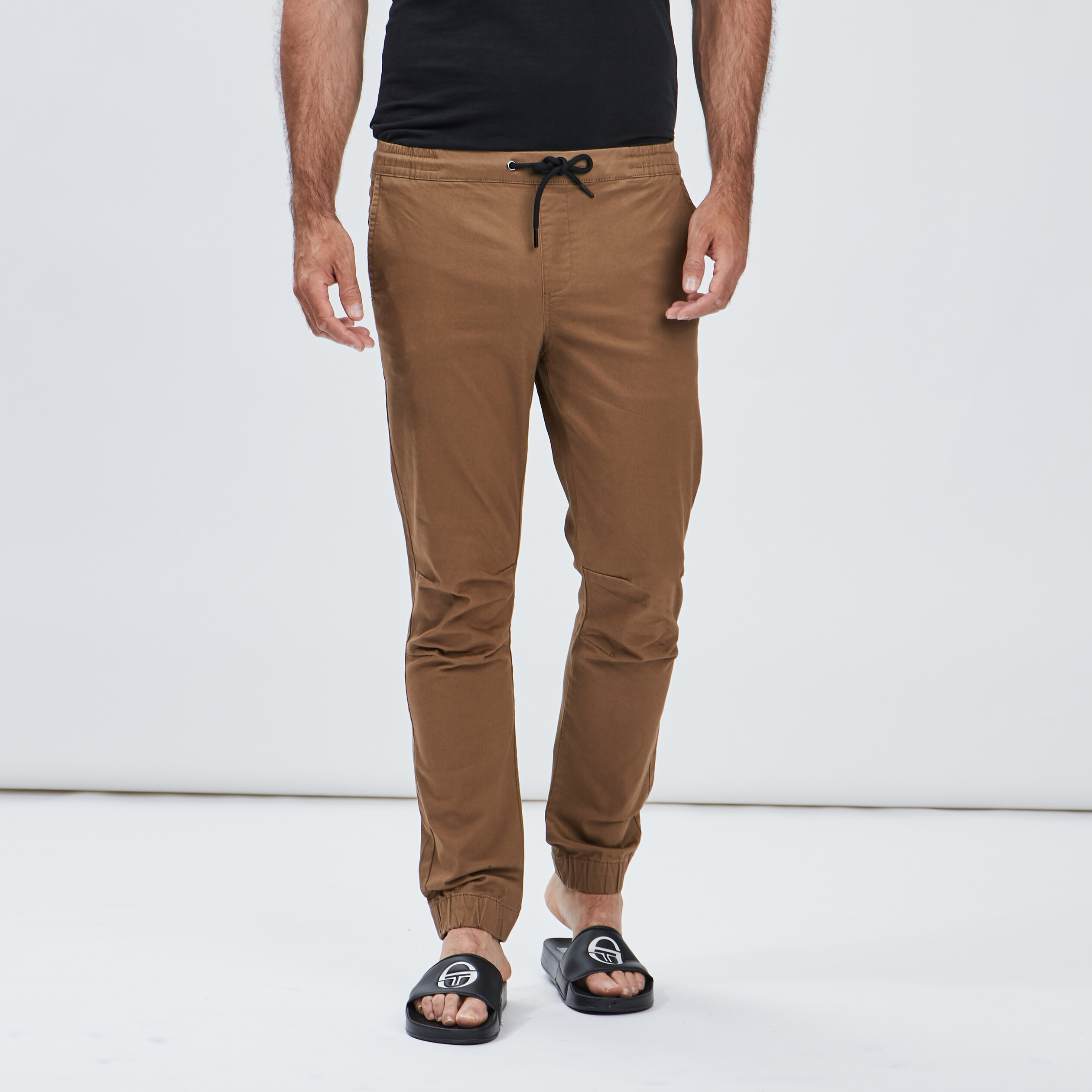 Pantalon jogpant marron cognac homme | La Halle
