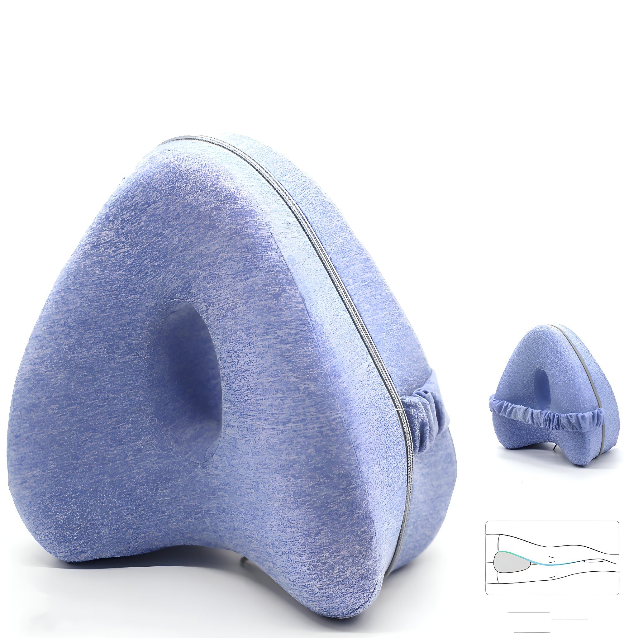 ZAO Yogakissen Herzförmiges Beinkissen aus Memory Foam