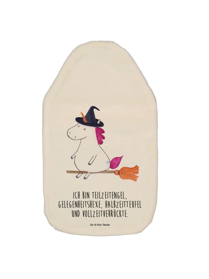 Mr. & Mrs. Panda Wärmflasche Einhorn Hexe mit Spruch in Weiß günstig kaufen onesize