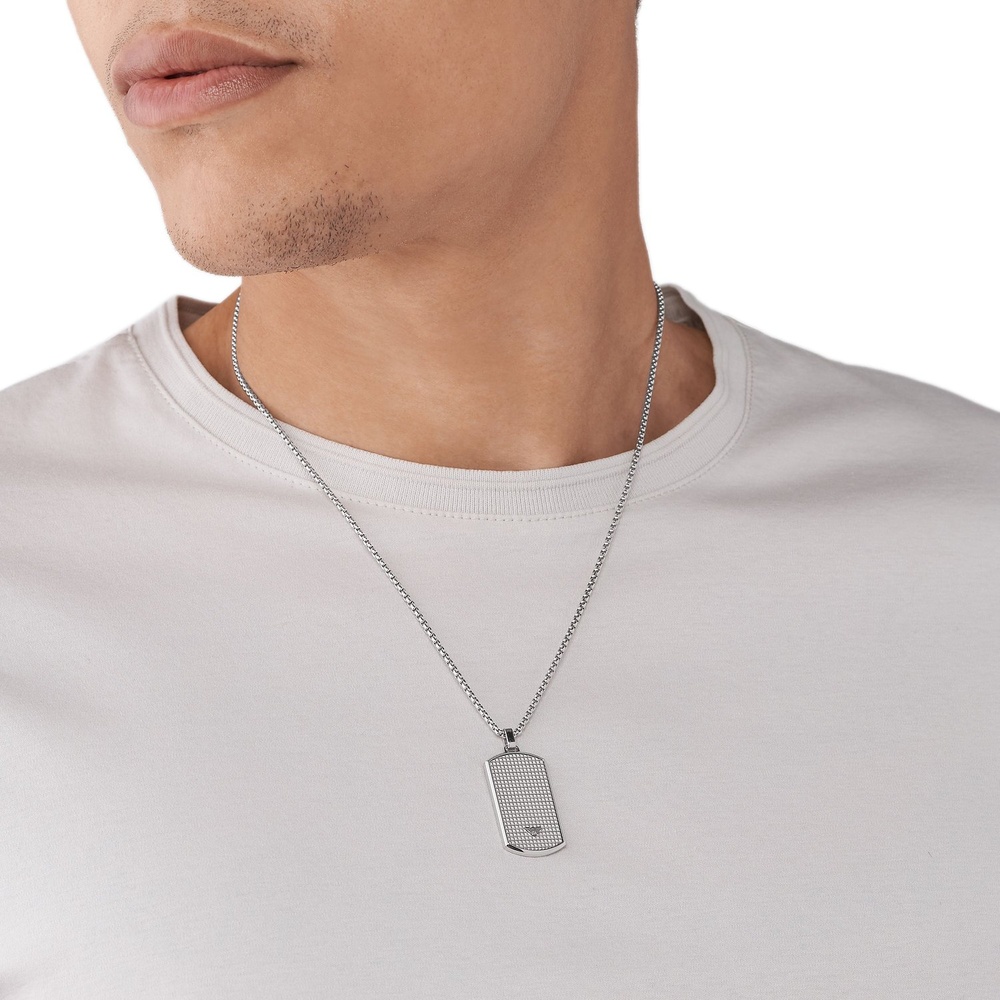 Emporio Armani Chaînette Acier inoxydable collier