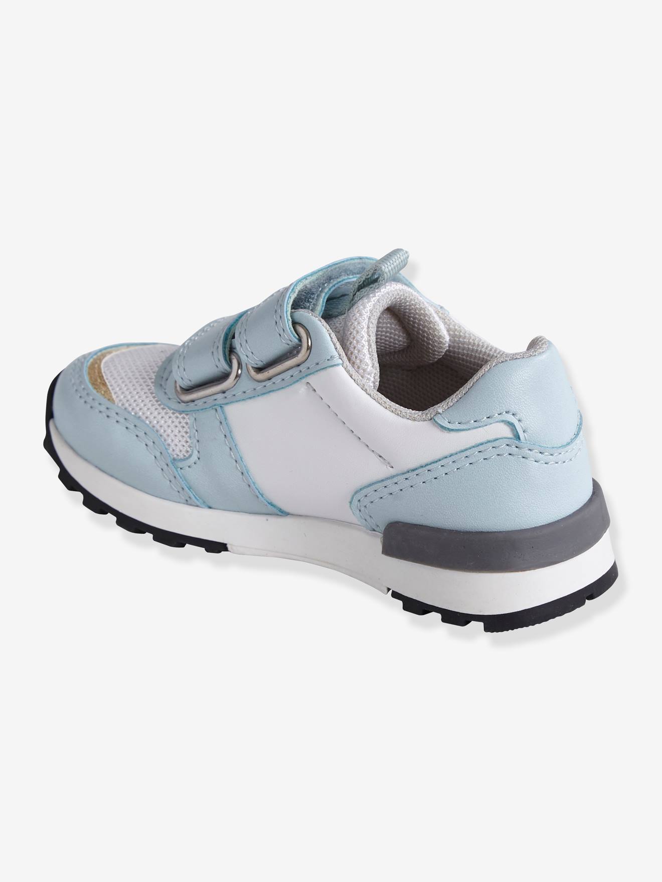 Vertbaudet Mädchen Baby Sneakers mit Klett - hellblau