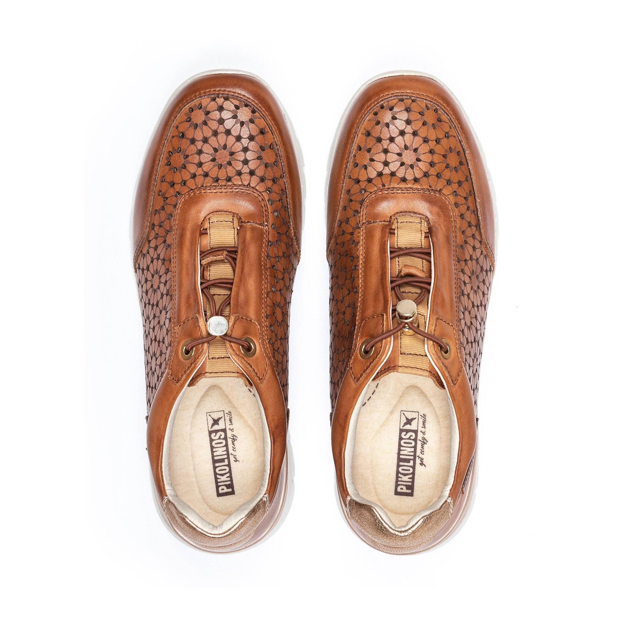 Damskie trampki ze skórzanymi detalami - BRANDY