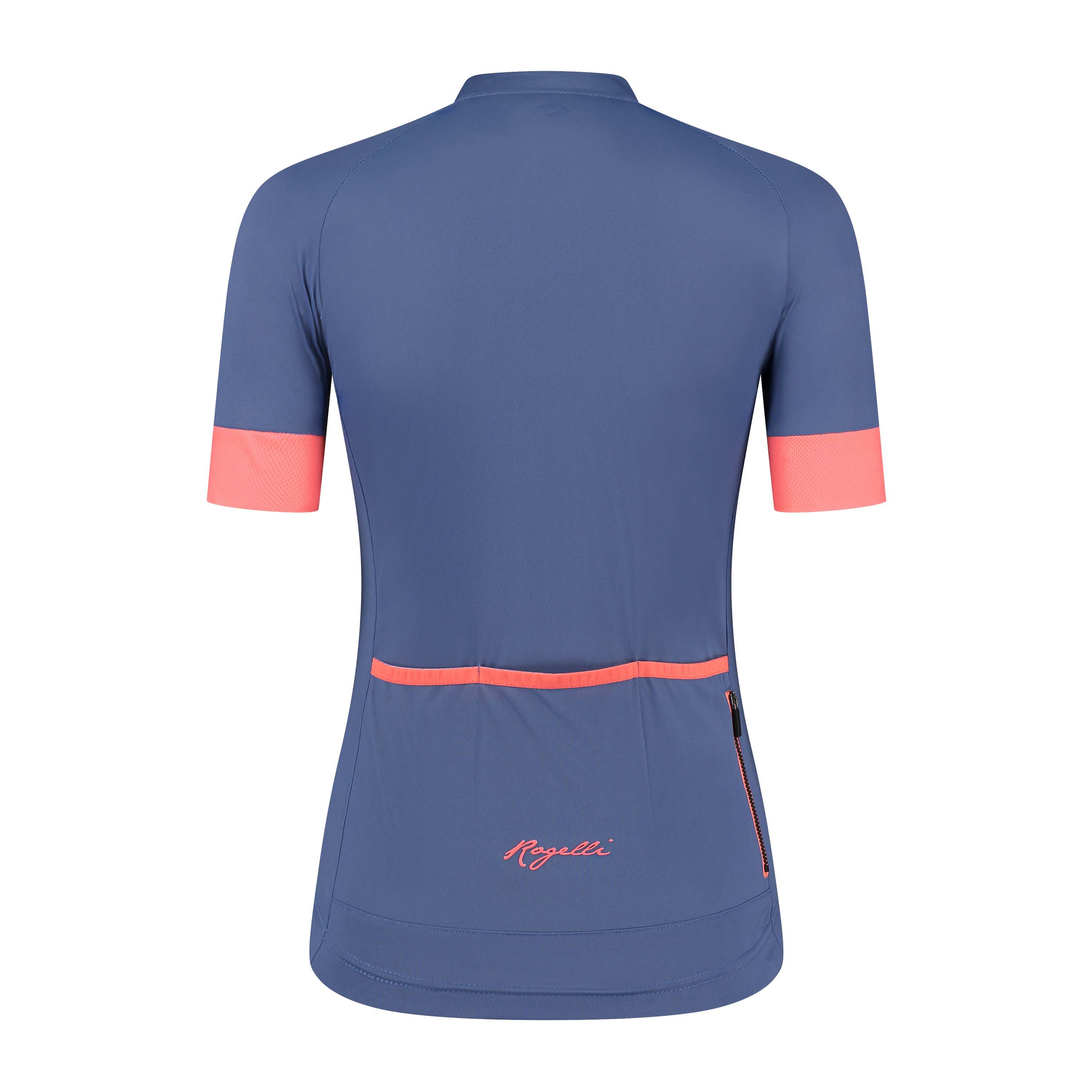 Rogelli Modesta Blau/Koralle Damen Radtrikot Kurzarm