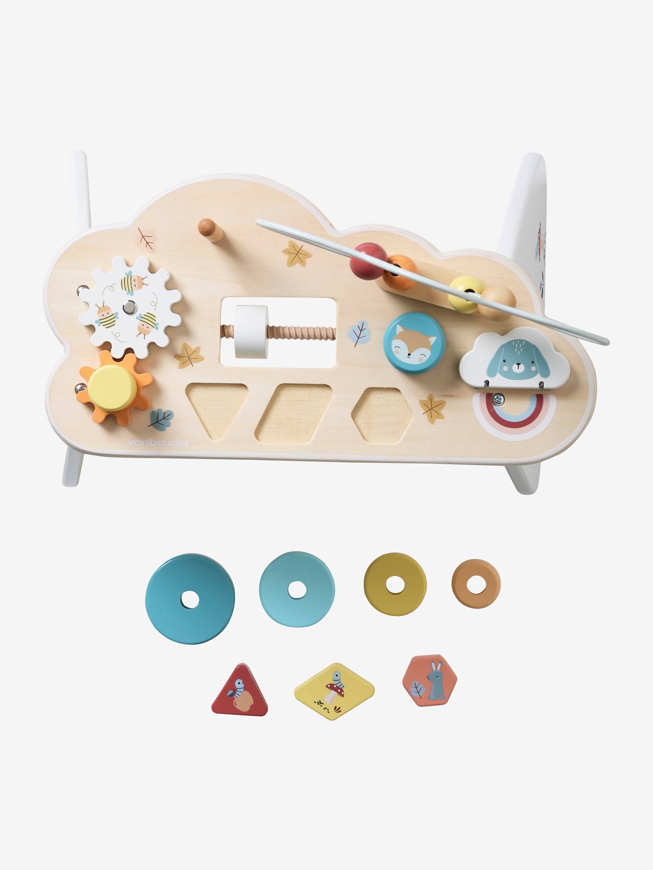 Table basse d'activités Nuage Les amis de la Forêt en bois FSC® blanc
