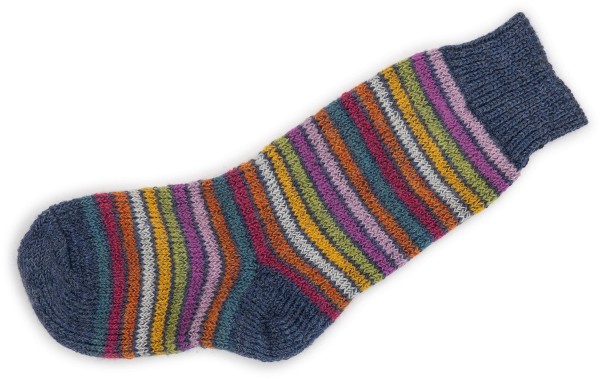 Hirsch Natur Kids ~ Vollplüsch-Socke ~ Ringel Blueblend