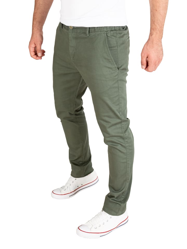 Pittman Stretch Chino Hose Andrew in Khaki günstig kaufen