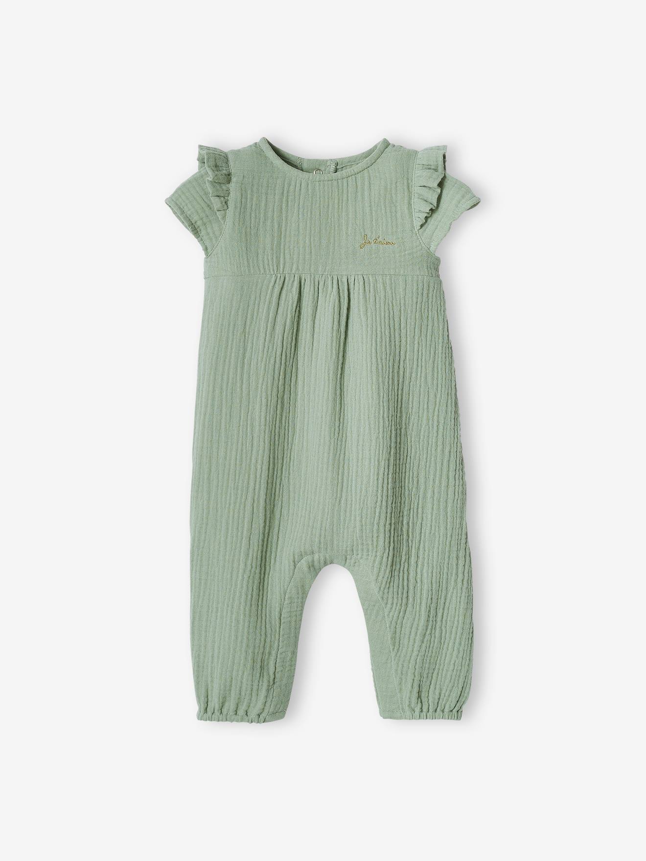 Vertbaudet Baby Overall aus Musselin - hellrosa