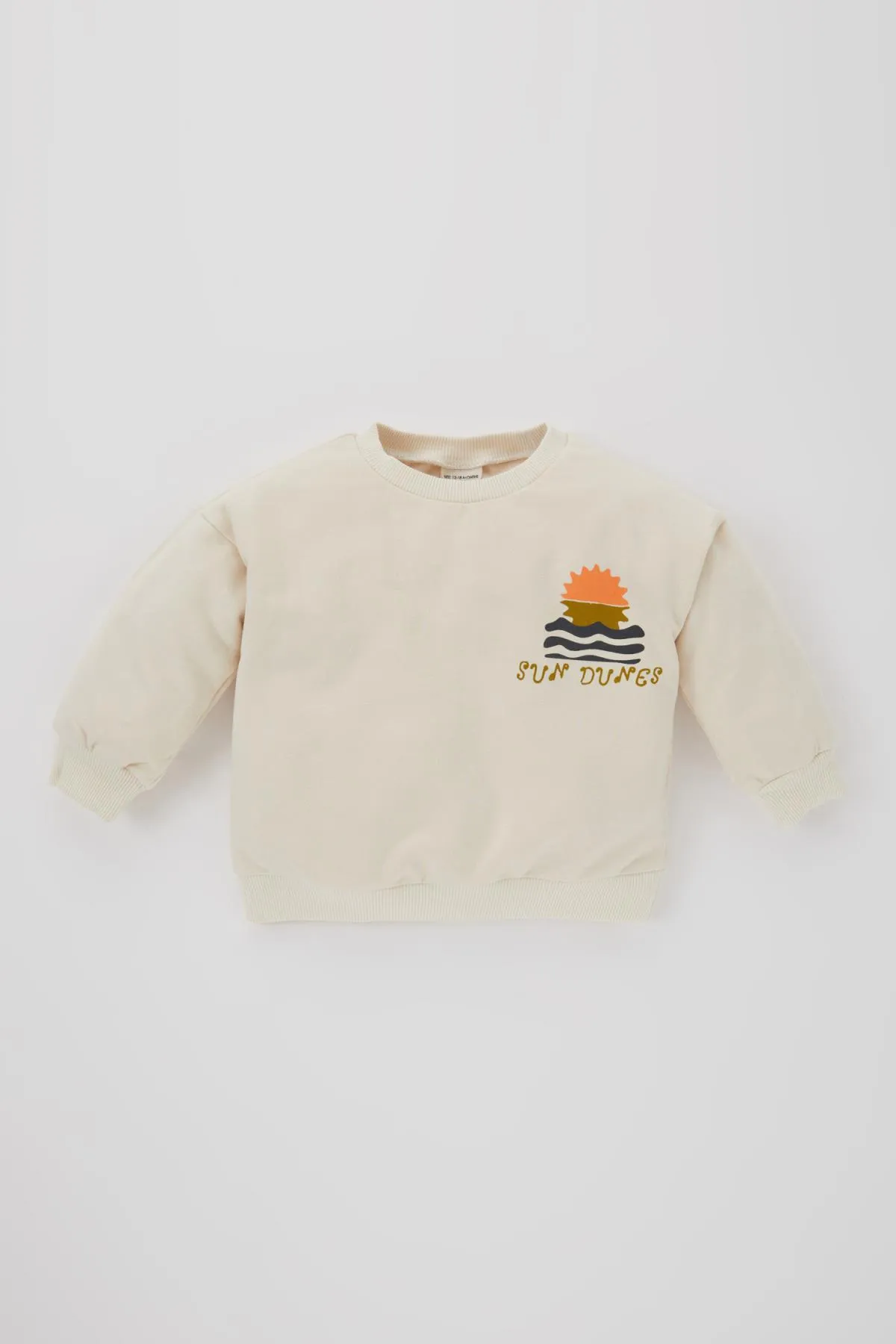 DeFacto  Weiches, flauschiges Sweatshirt mit Rundhalsausschnitt für Babys