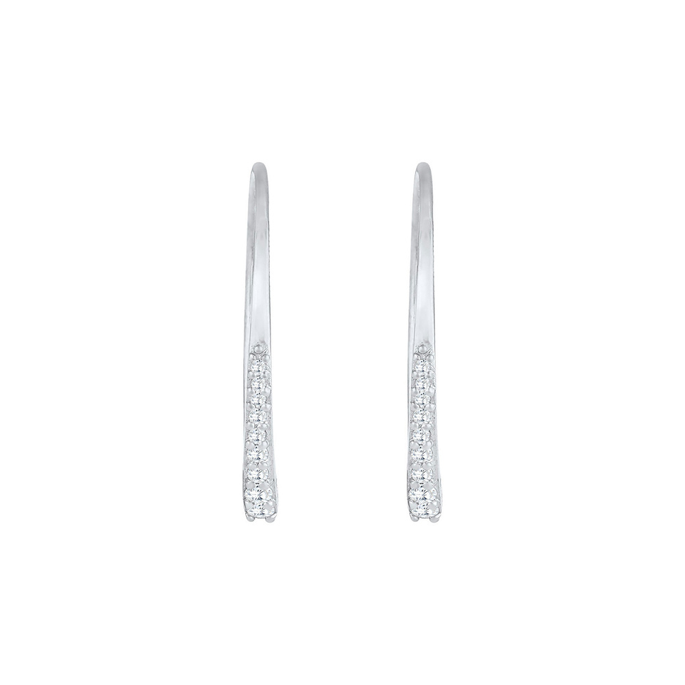 Elli Elli Boucles d'Oreilles Créoles pour dames Tendance intemporelle de base avec cri Boucles d'oreilles