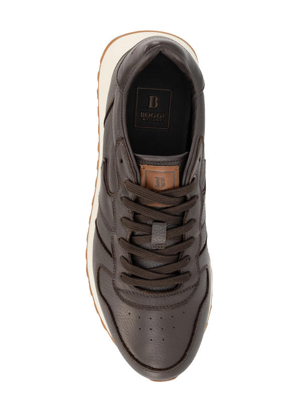BOGGI MILANO, Sneaker, Leder, dunkelbraun