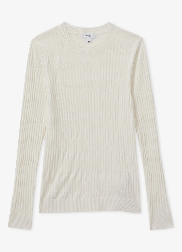 Pulover Reiss Lily dintr-un tricot fin cu amestec de lână