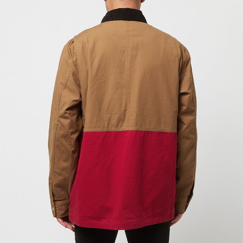 Carhartt WIP Heston Jacket hamilton brown/cherry heavy stone wash