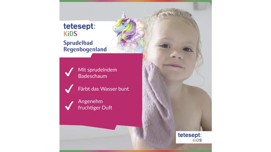 tetesept Kids Badespaß Sprudelbad Regenbogenland 40g 40 g