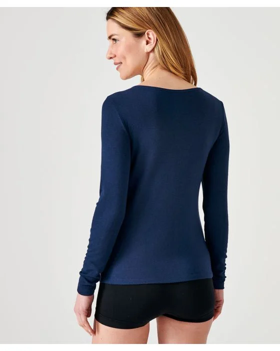 Tee-shirt manches longues Thermolactyl Sensitive, biais fils brillants