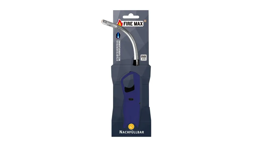FIRE MAX Stabfeuerzeug Turboflamme Flexibel