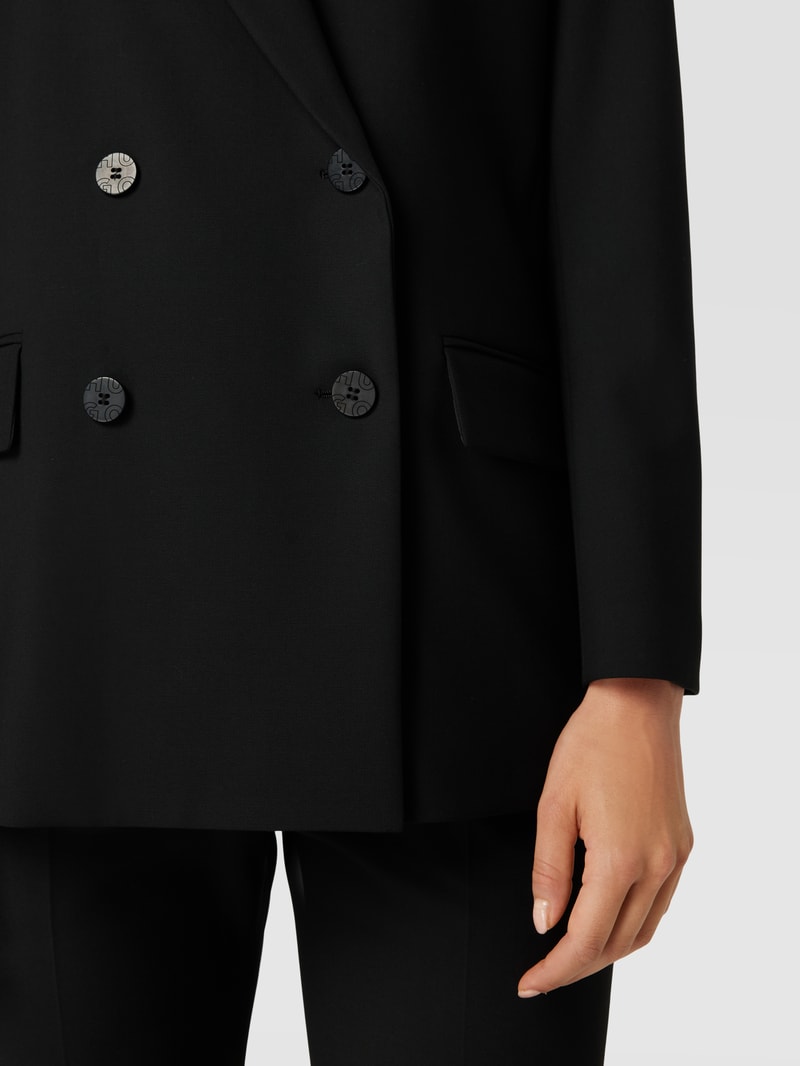 Blazer mit Reverskragen Modell 'AVANI' in schwarz