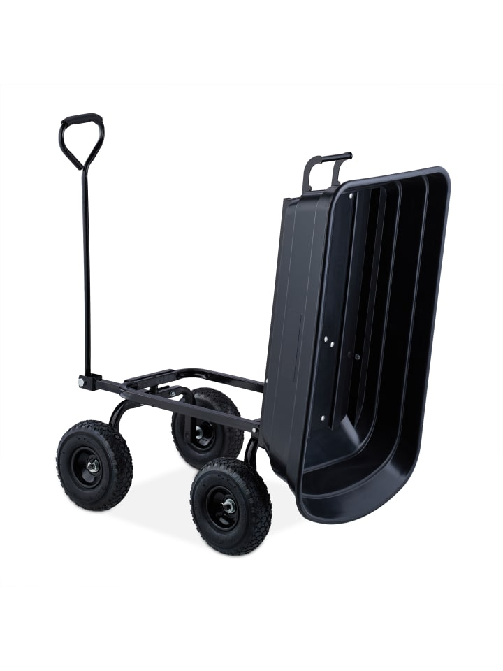 relaxdays Gartenwagen in Schwarz - 250 kg günstig kaufen onesize