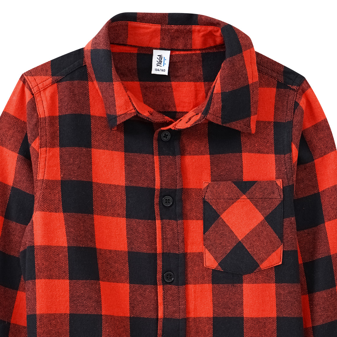 Jungen Flanellhemd mit Karo-Muster