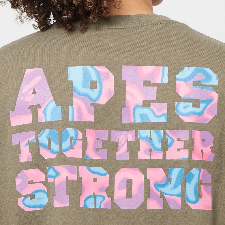 A Bathing Ape Liquid Camo College ATS Tee brown