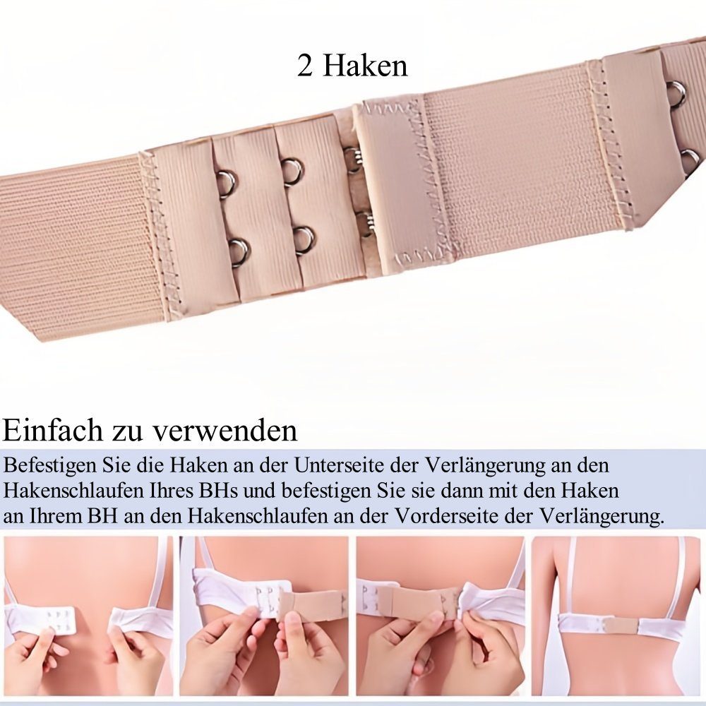 Opspring BH-Verlängerung Verlängerung Erweiterung 2 Haken Bra Extender BH Verlängerer
