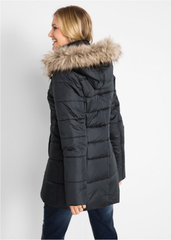 Duffle-Jacke mit Kapuze und Knebelknöpfen