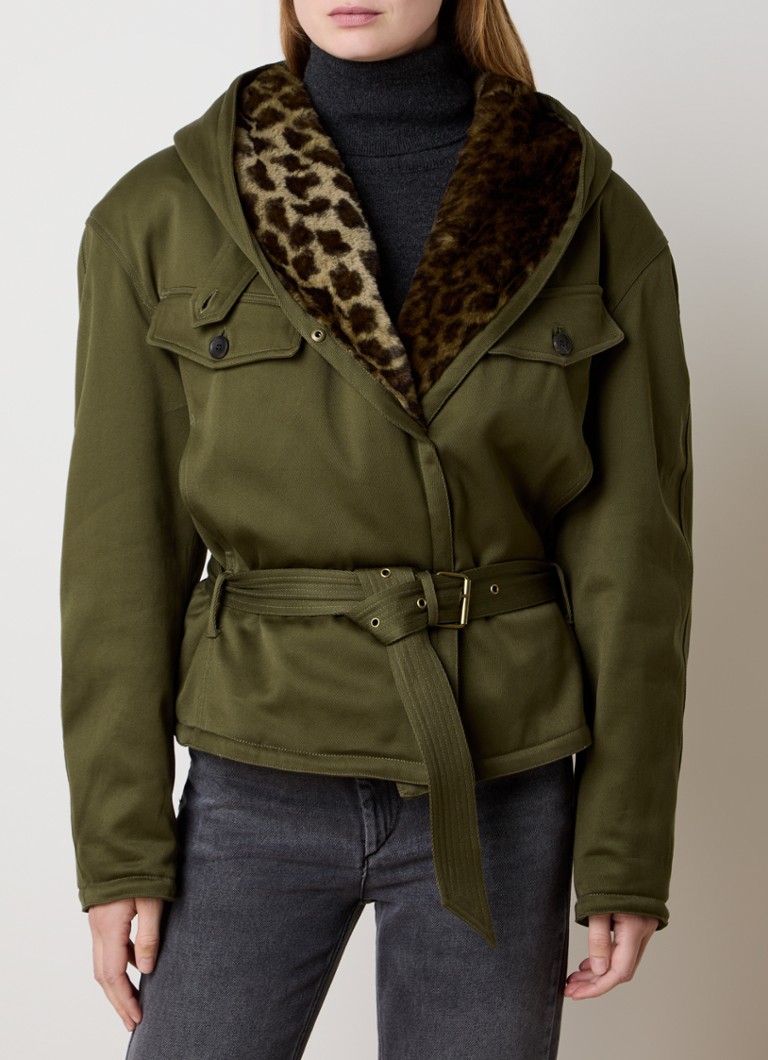 Isabel Marant  Jerika jack met capuchon en ceintuur