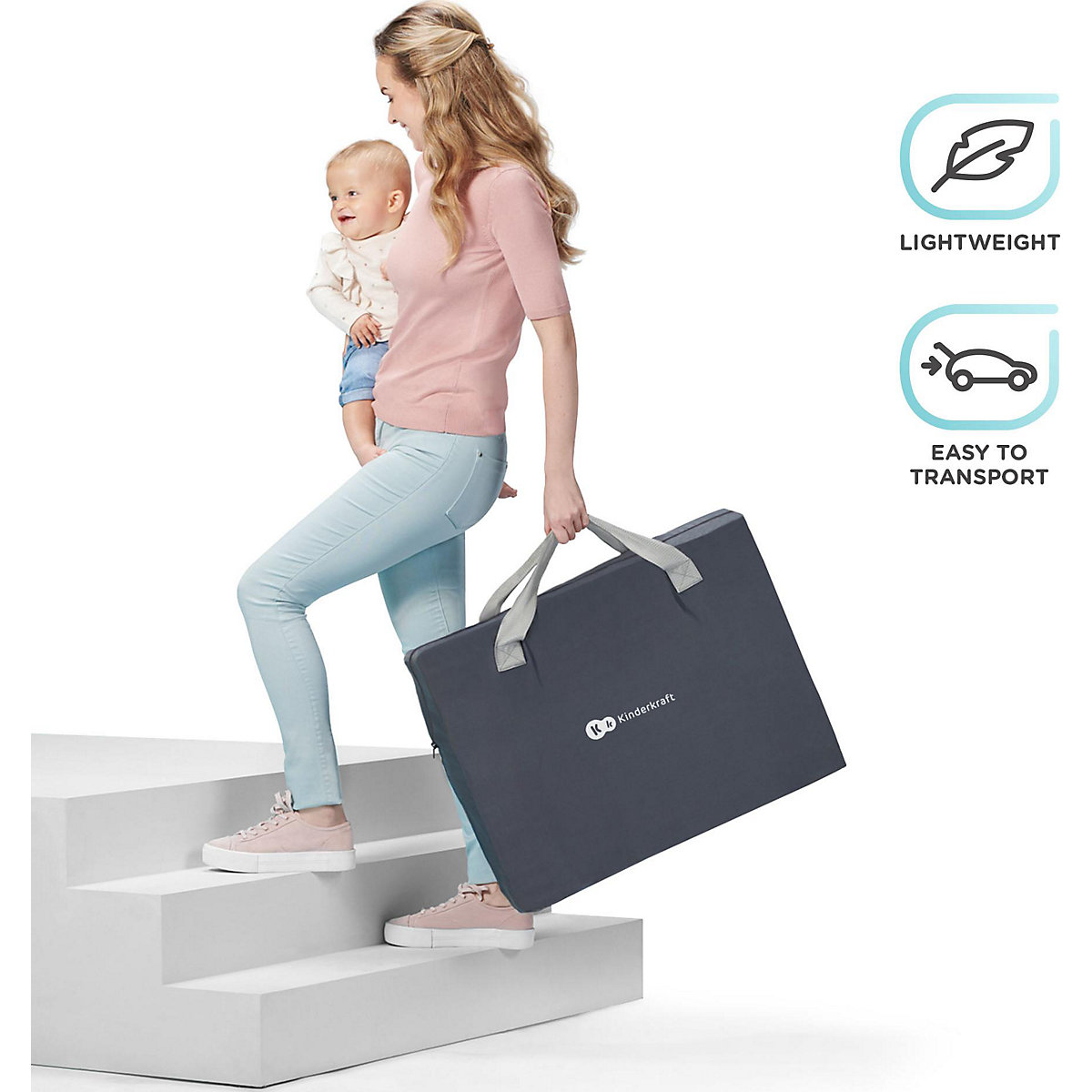 Kinderbett 2 in 1 MOVI, rosa