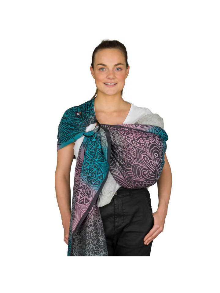 Hoppediz Babytragetuch Ring-Sling kbA in Jaipur black günstig kaufen 70 x 200 cm