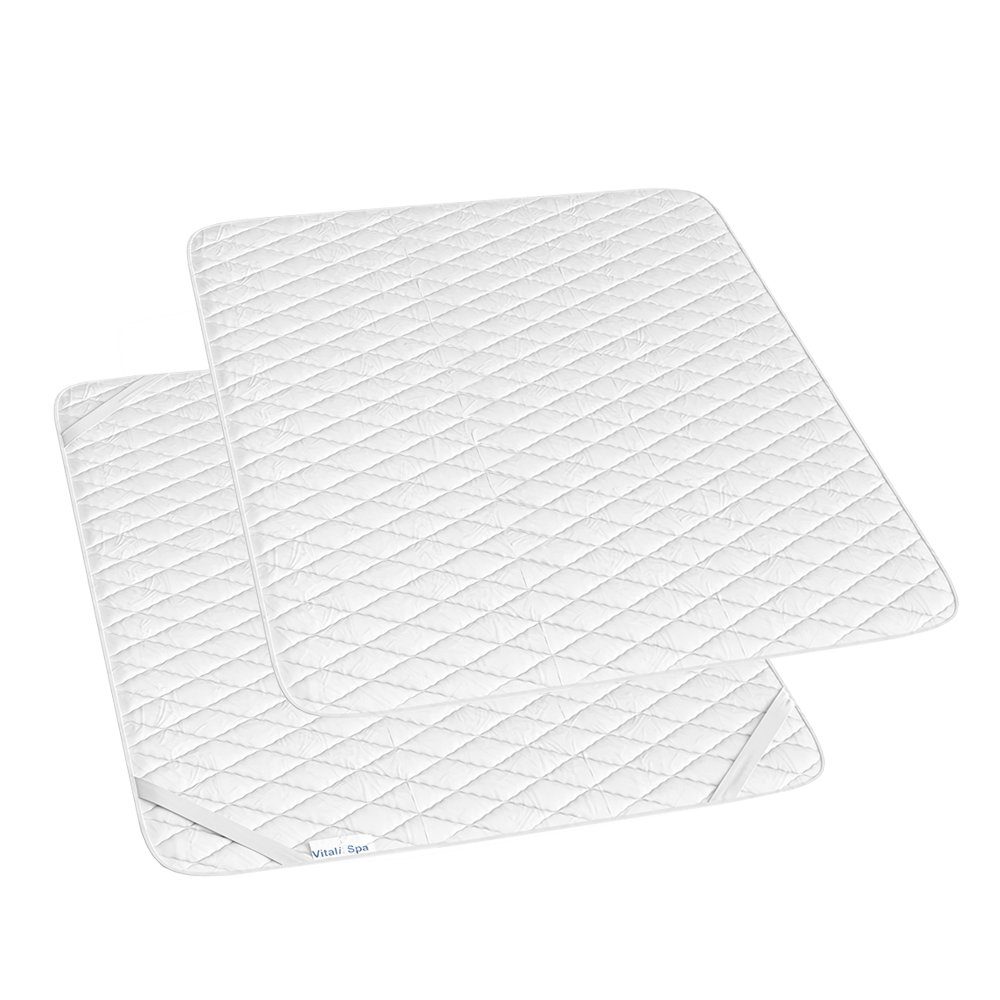 Matratzenschutzbezug Topper Matratzenschoner Auflage 160x200 weiß Mikrofaser VitaliSpa®