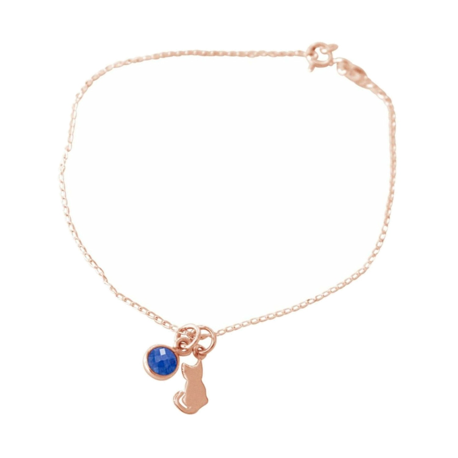 Armband 'Katze Saphir'