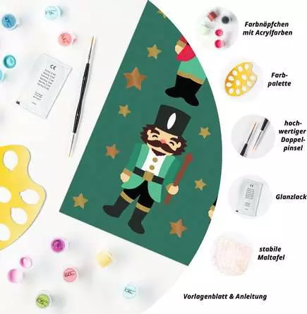 CreArt Christmas Nutcracker Delight - Malen nach Zahlen für Erwachsene