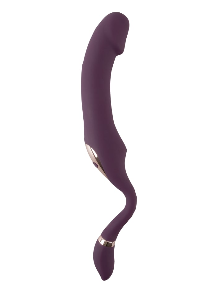 Javida Vibrator Nodding Tip Vibrator with Stimulator in lila günstig kaufen 18,5 cm