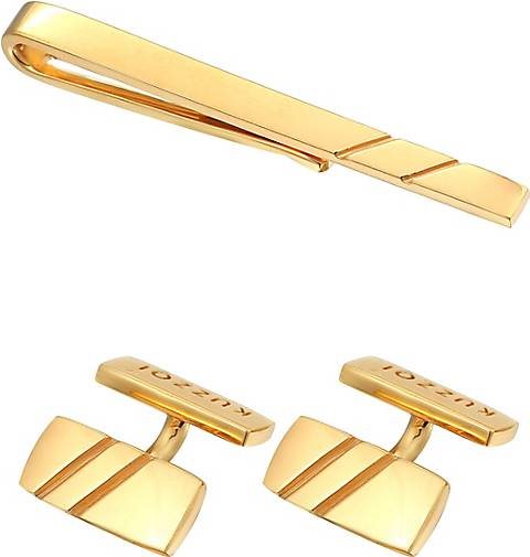 KUZZOI Schmuckset Manschettenknöpfe Kravattennadel 925 Silber
