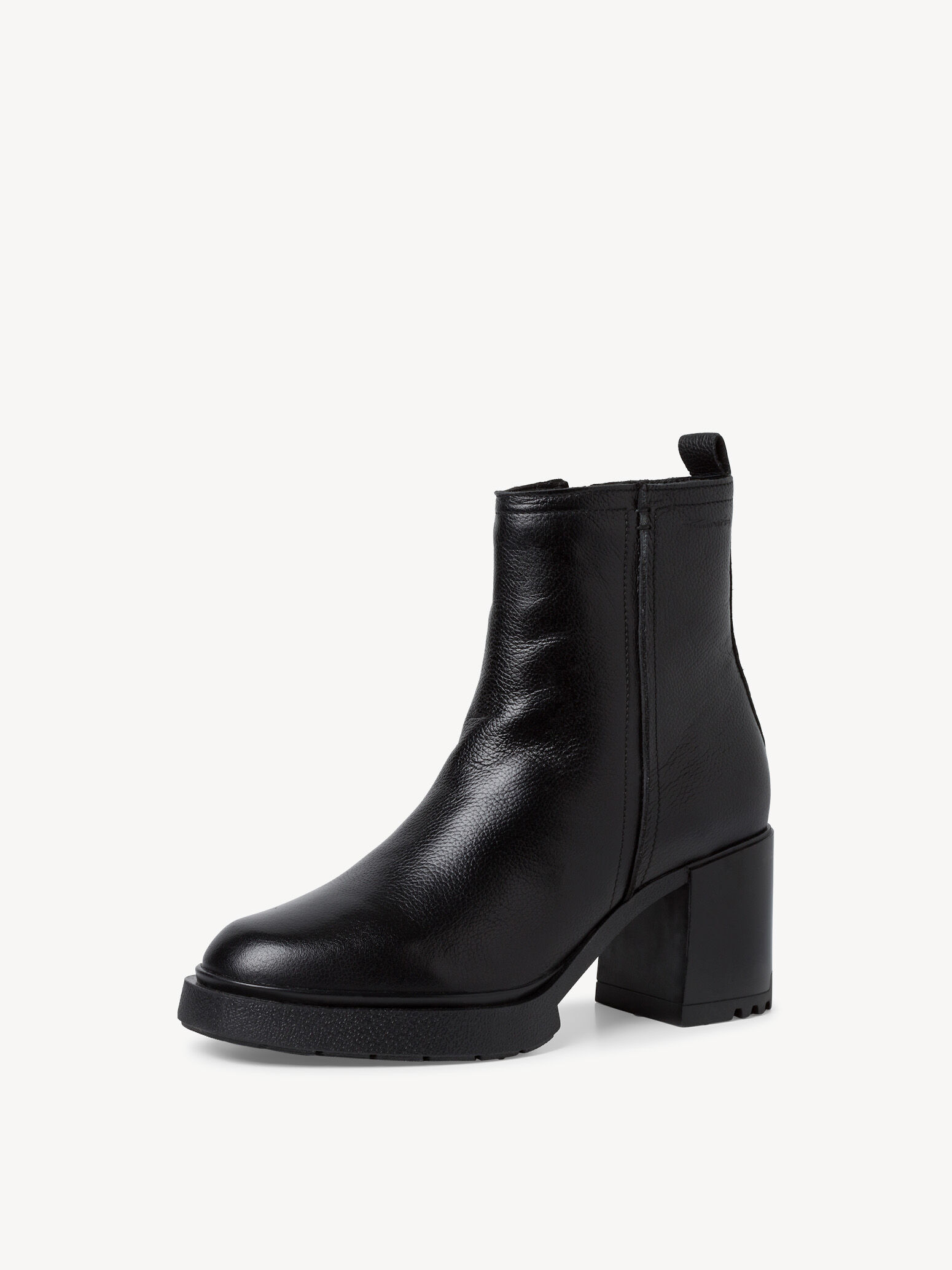 Bottine en cuir - noir