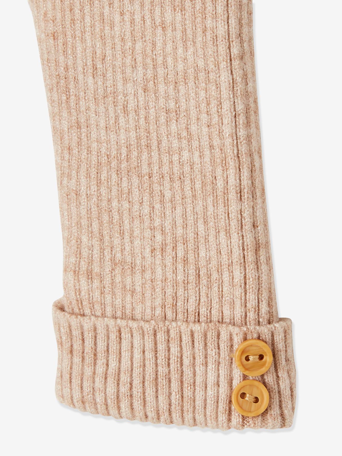 Legging en tricot bébé beige