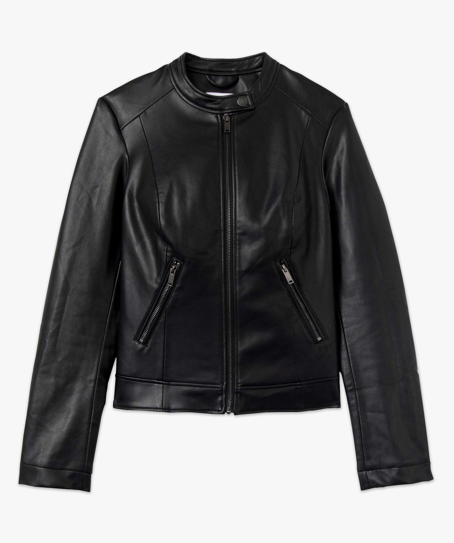 Blouson esprit biker avec zips femme noir | GEMO