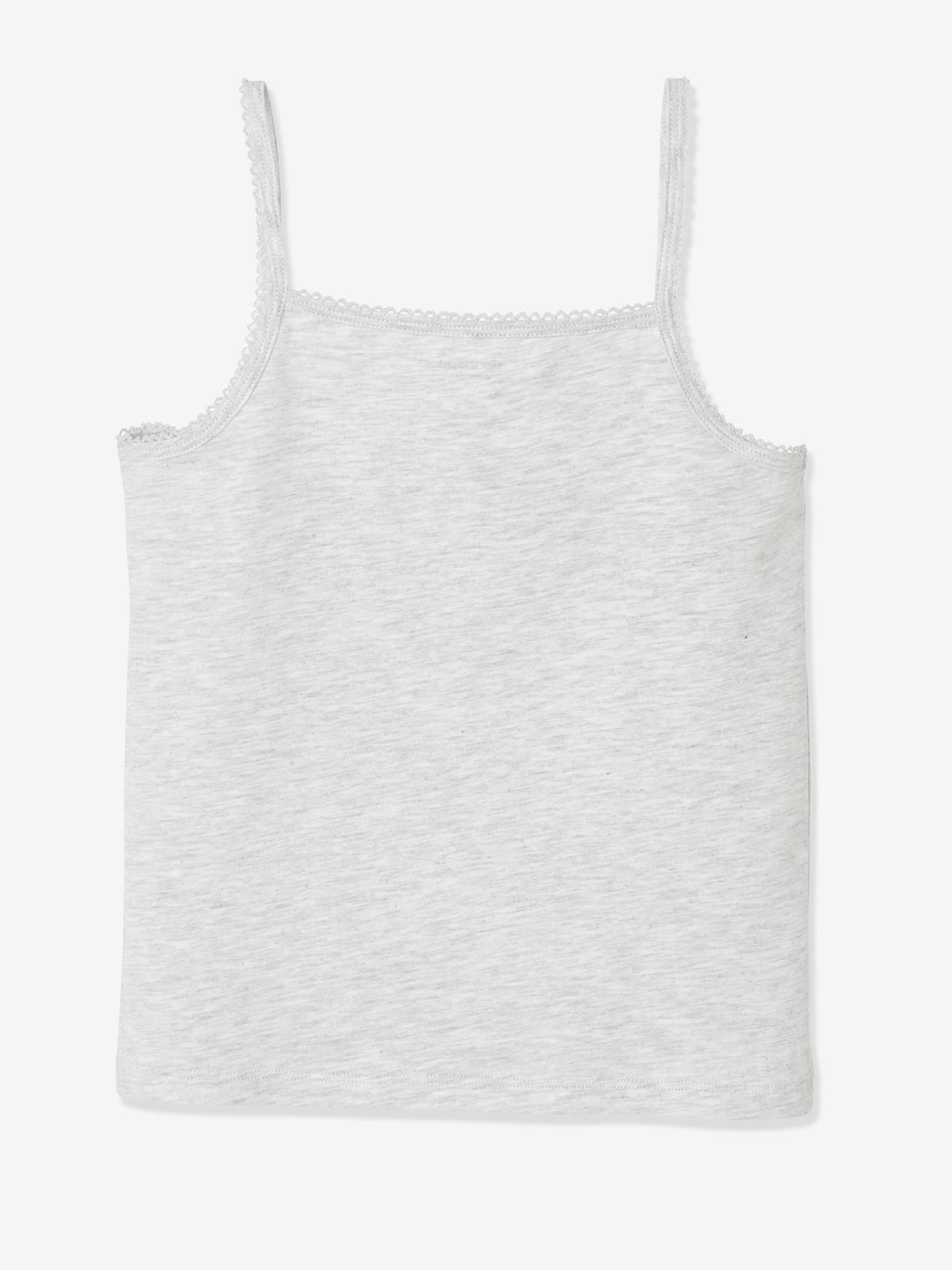 Lot de 3 débardeurs fille BASICS lot ivoire