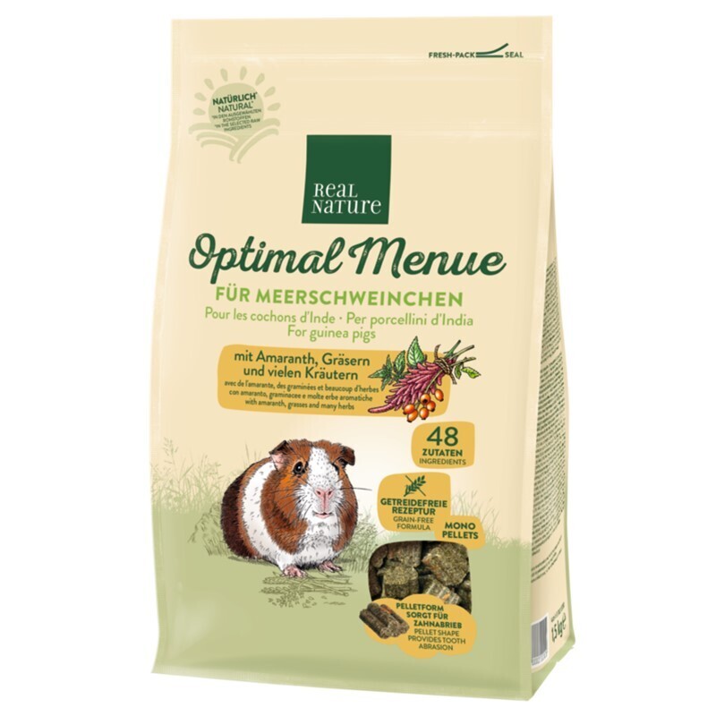 REAL NATURE Hauptfutter REAL NATURE Optimal Menue Meerschweinchen 1,5kg