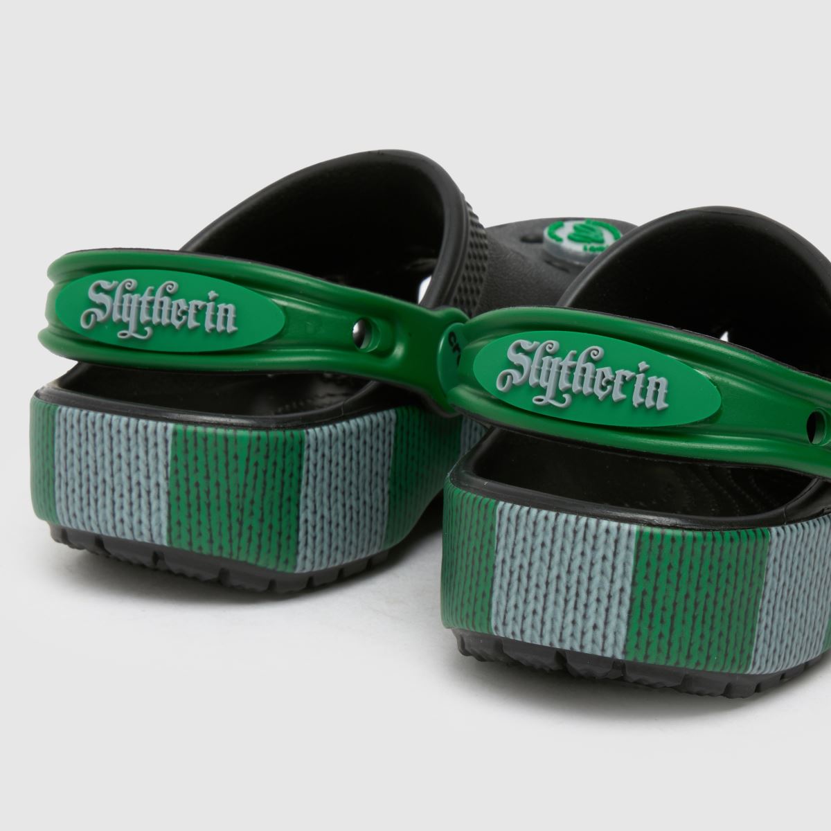 Crocs fekete és zöld Slytherin klumpa kisgyermek szandál