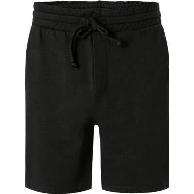 JUVIA, Sweatshorts, Baumwolle, schwarz