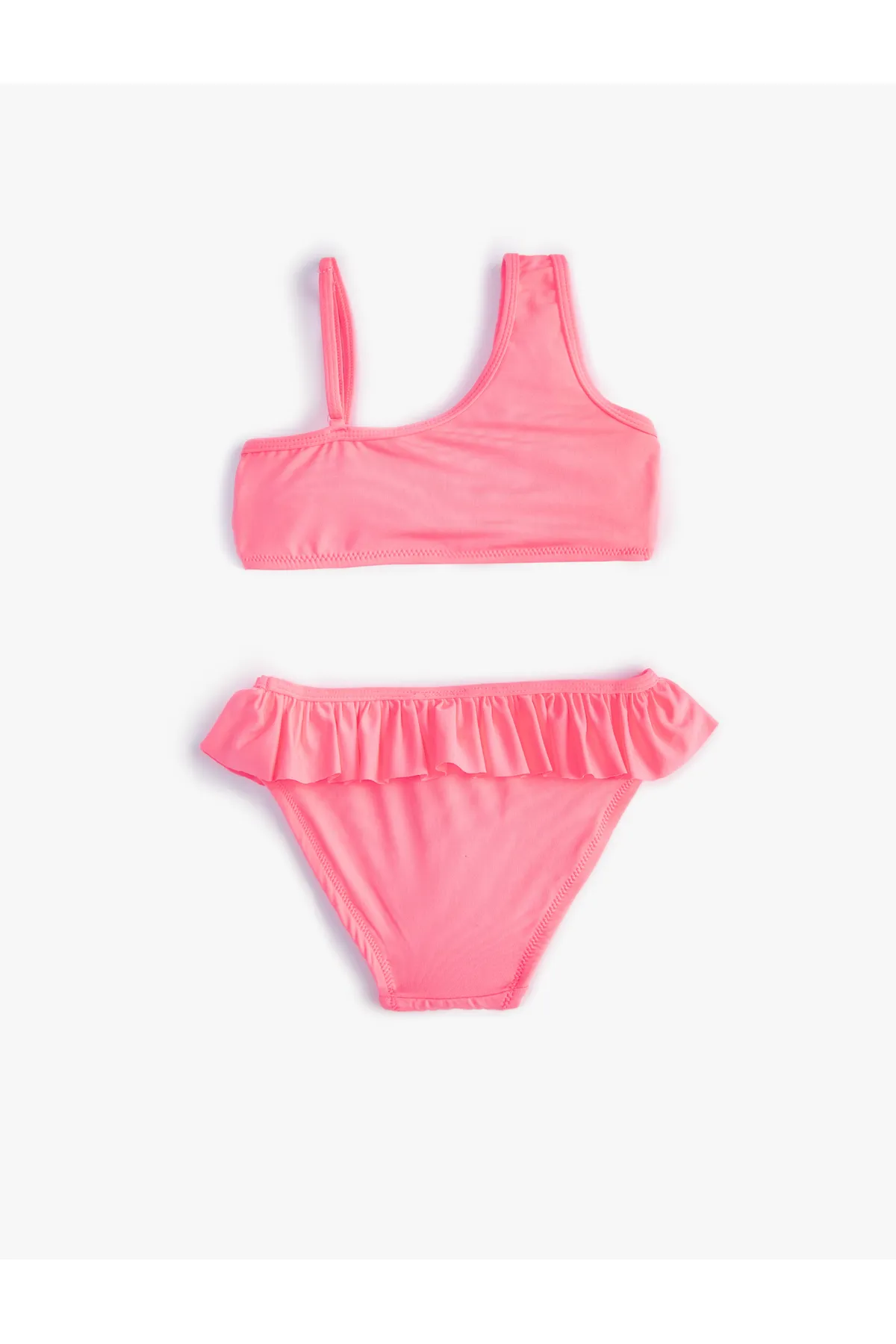 Koton  Bikini-Set mit Rüschen, einschultriger, dünner Träger, detailliert