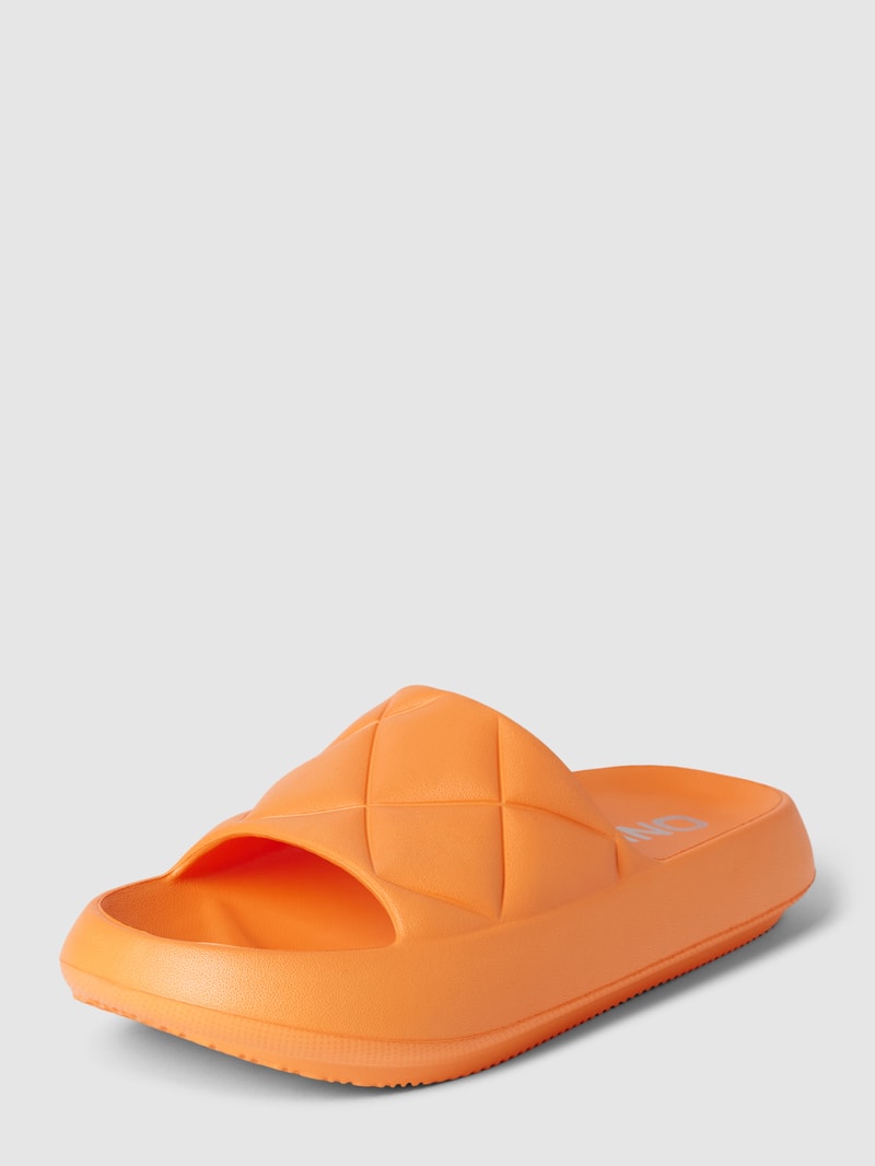 Slides im unifarbenen Design Modell 'MAVE' in orange