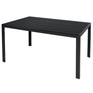 Mojawo Essgruppe Gartengarnitur Sitzgarnitur 5-teilig 125x70cm Anthrazit/Schwarz